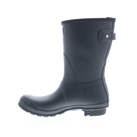 Hunter Original Short Back Adjustable Boot Womens Black Rain Boots