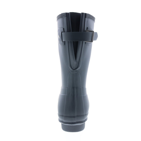 Hunter Original Short Back Adjustable Boot Womens Black Rain Boots