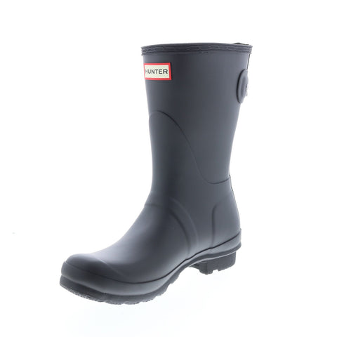 Hunter Original Short Back Adjustable Boot Womens Black Rain Boots