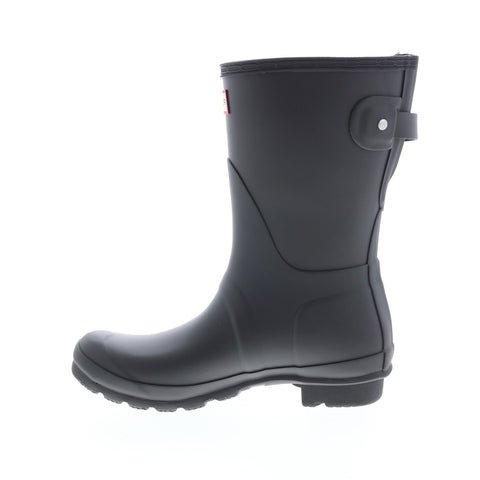 Hunter Original Short Back Adjustable Boot Womens Black Rain Boots