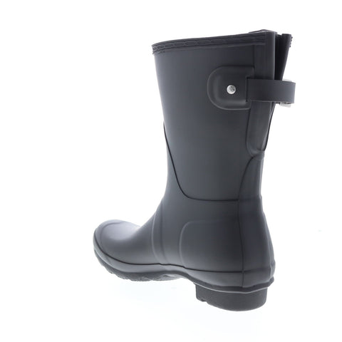 Hunter Original Short Back Adjustable Boot Womens Black Rain Boots