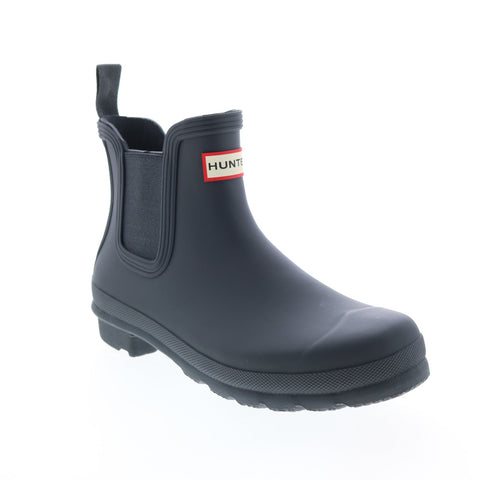 Hunter Original Rain Boots Boot Womens Black Synthetic Slip On Rain Boots