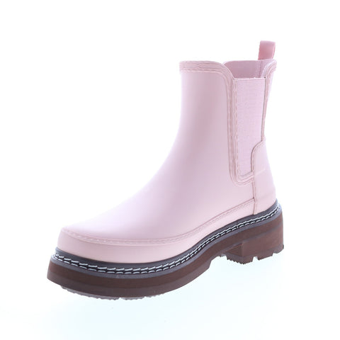 Hunter Refined Rain Boots Stitch Detail Boot WFS2100RMA-APL Womens Pink Rain Boots