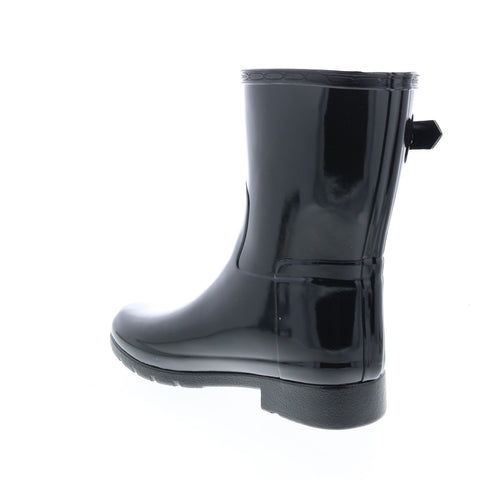 Hunter Refined Short Gloss Boot WFS2200RGL-BLK Womens BlackRain Boots