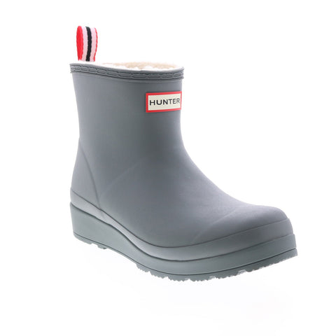 Hunter Play Short Insulated Boot WFS2235RMA-UBY Womens Gray Rain Boots