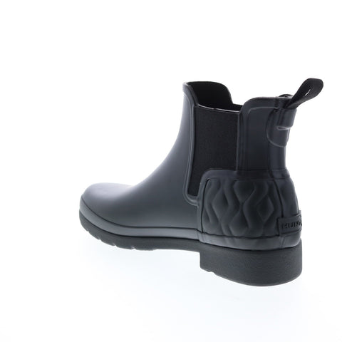 Hunter Refined Rain Boots Vertical Quilt Boot WFS2239RMA-BLK Womens Black Rain Boots
