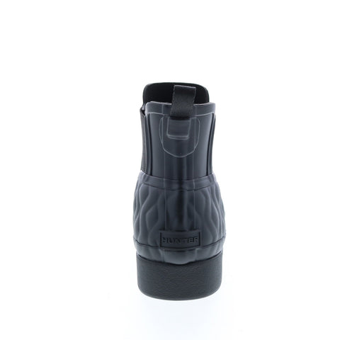 Hunter Refined Rain Boots Vertical Quilt Boot WFS2239RMA-BLK Womens Black Rain Boots