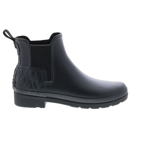 Hunter Refined Rain Boots Vertical Quilt Boot Womens Black Rain Boots