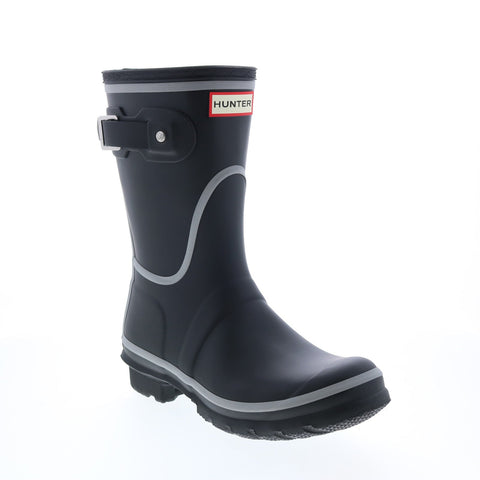 Hunter Original Short Reflective Outline Boot Womens Black Rain Boots