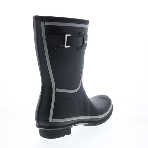 Hunter Original Short Reflective Outline Boot Womens Black Rain Boots
