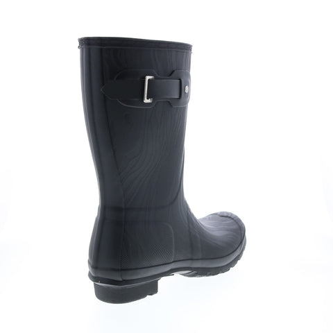 Hunter Original Short Erosion Texture Boot WFS2242RMA-ETB Womens Black Rain Boots