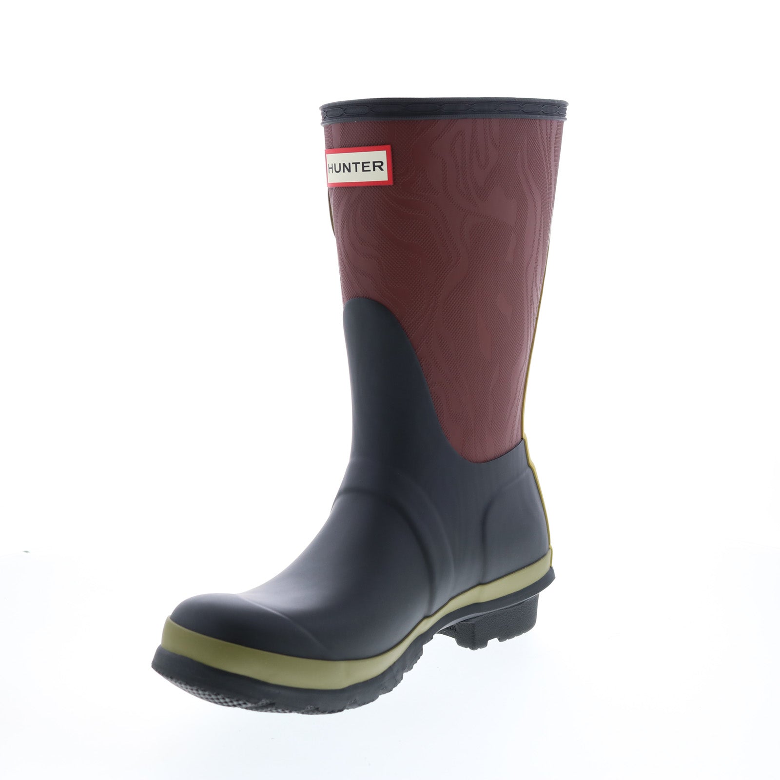 Hunter Original Short Erosion Patchwork Texture Boot Womens Brown Rain ...