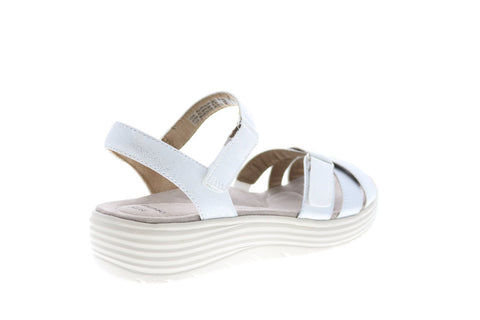 Earth Origins Willow Gillian Womens White Leather Slingback Sandals Shoes