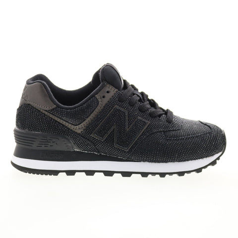 New Balance 574 WL574KB2 Womens Black Synthetic Lifestyle Sneakers Shoes