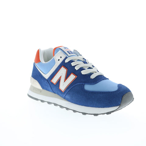 New Balance 574 WL574QA Womens Blue Suede Lace Up Lifestyle Sneakers Shoes