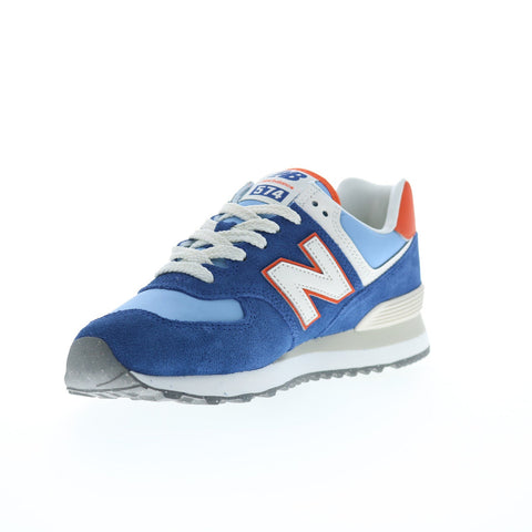 New Balance 574 WL574QA Womens Blue Suede Lace Up Lifestyle Sneakers Shoes