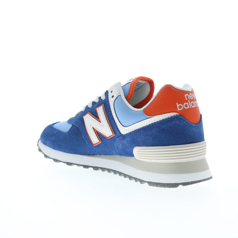 New Balance 574 WL574QA Womens Blue Suede Lace Up Lifestyle Sneakers Shoes