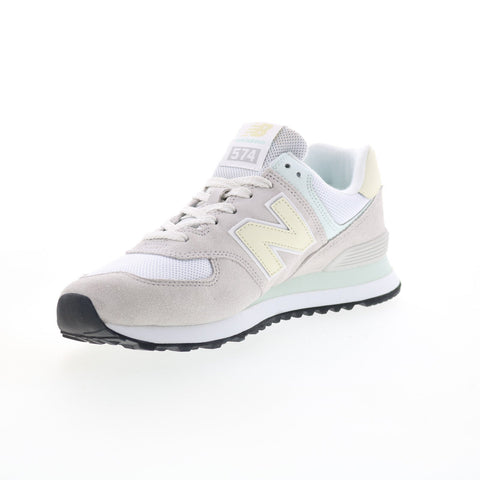 New Balance 574V2 WL574VL2 Womens Gray Suede Lace Up Lifestyle Sneakers Shoes