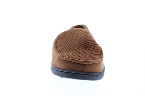 Dear Foams Moccasin WMTCM-30475 Mens Brown Canvas Moccasin Slippers Shoes