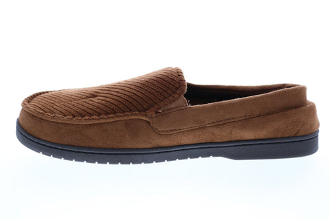 Dear Foams Moccasin WMTCM-30475 Mens Brown Canvas Moccasin Slippers Shoes
