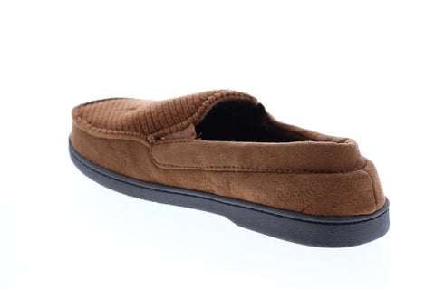 Dear Foams Moccasin WMTCM-30475 Mens Brown Canvas Moccasin Slippers Shoes
