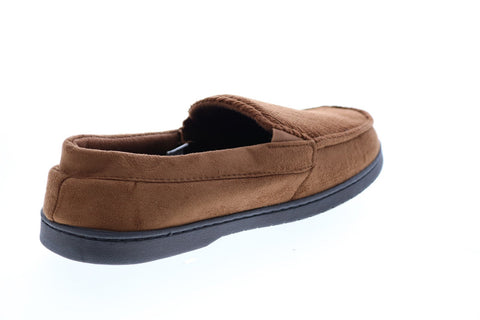 Dear Foams Moccasin WMTCM-30475 Mens Brown Canvas Moccasin Slippers Shoes