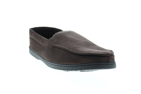 Dear Foams Moccasin WMTCM-30475 Mens Brown Canvas Moccasin Slippers Shoes