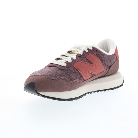 New Balance 237 WS237WA Womens Brown Suede Lace Up Lifestyle Sneakers Shoes