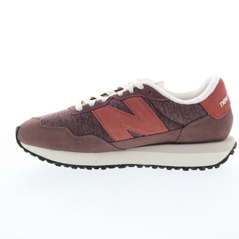 New Balance 237 WS237WA Womens Brown Suede Lace Up Lifestyle Sneakers Shoes