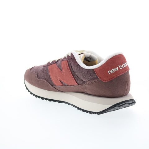 New Balance 237 WS237WA Womens Brown Suede Lace Up Lifestyle Sneakers Shoes