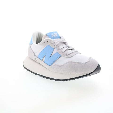 New Balance 237 WS237YC Womens Gray Suede Lace Up Lifestyle Sneakers Shoes
