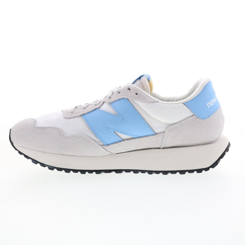 New Balance 237 WS237YC Womens Gray Suede Lace Up Lifestyle Sneakers Shoes