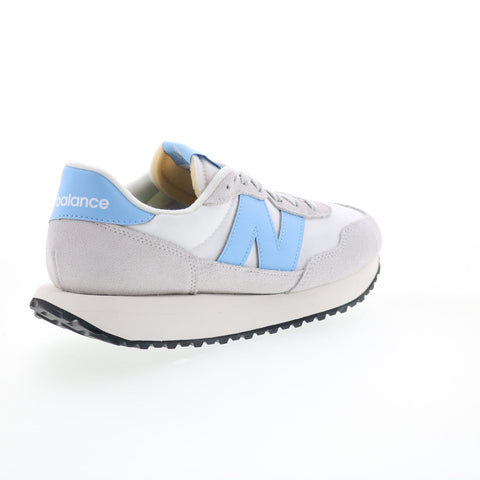 New Balance 237 WS237YC Womens Gray Suede Lace Up Lifestyle Sneakers Shoes