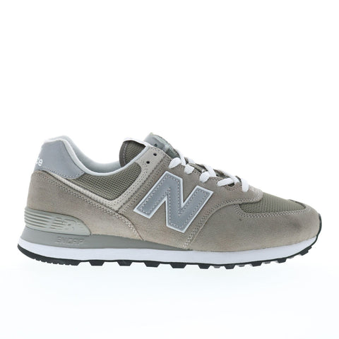 New Balance 574 XML574EGG Mens Gray Suede Lace Up Lifestyle Sneakers Shoes