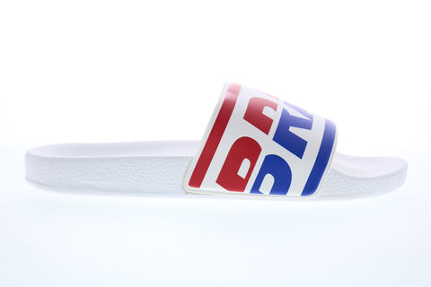 Diesel A-Lohaa Sa-Maral Mens White Slip On Slides Sandals Shoes