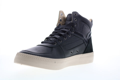 Diesel S-Spaark Mid Mens Black Leather Lace Up Lifestyle Sneakers Shoes
