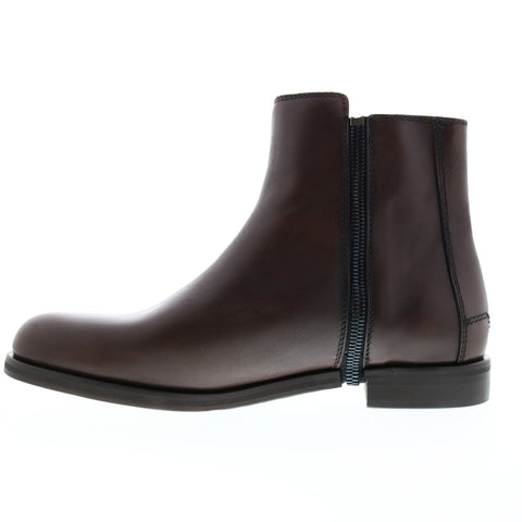 Diesel Zip-Round Dressy D-Zipphim Mens Brown Leather Zipper Casual Dress Boots