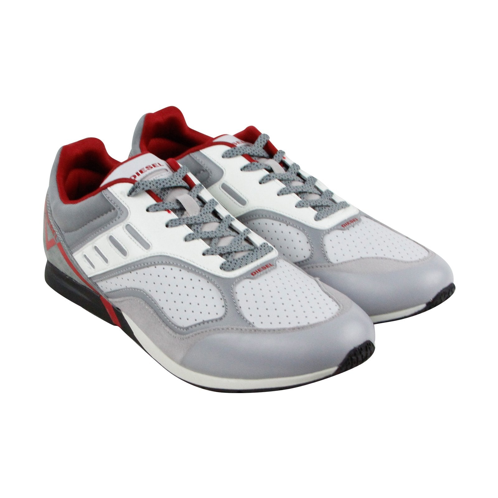 Diesel S-Gloryy Mens Gray Leather Low Top Lace Up Lifestyle