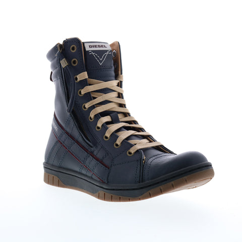 Diesel Tatradium D-Valadium Mens Blue Leather Lace Up Lifestyle Sneakers Shoes