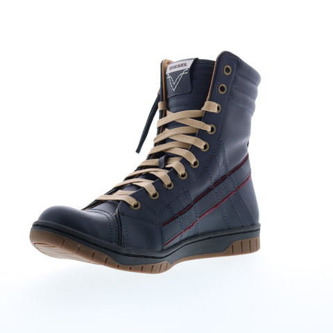 Diesel Tatradium D-Valadium Mens Blue Leather Lace Up Lifestyle Sneakers Shoes