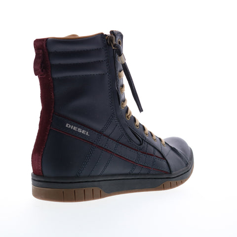 Diesel Tatradium D-Valadium Mens Blue Leather Lace Up Lifestyle Sneakers Shoes