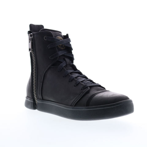 Diesel Zip-Round S-Nentish Hbd Mens Black Leather Lifestyle Sneakers Shoes