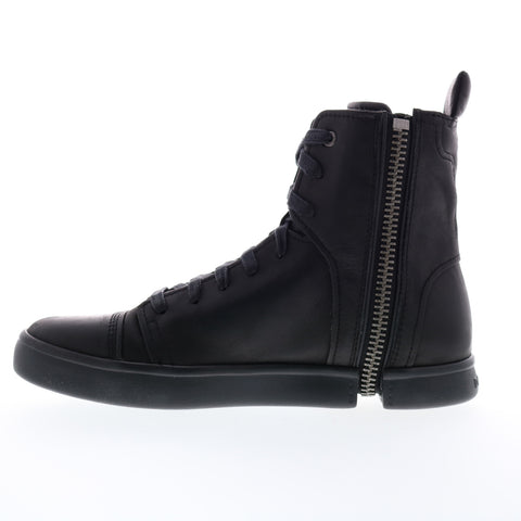 Diesel Zip-Round S-Nentish Hbd Mens Black Leather Lifestyle Sneakers Shoes