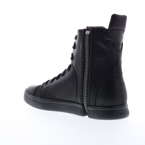 Diesel Zip-Round S-Nentish Hbd Mens Black Leather Lifestyle Sneakers Shoes