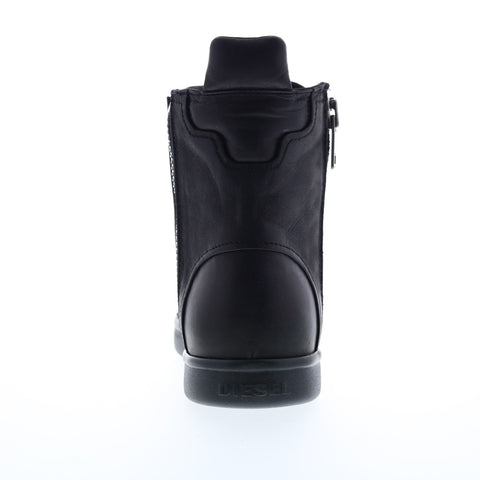 Diesel Zip-Round S-Nentish Hbd Mens Black Leather Lifestyle Sneakers Shoes