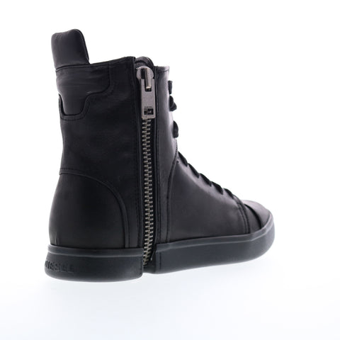 Diesel Zip-Round S-Nentish Hbd Mens Black Leather Lifestyle Sneakers Shoes