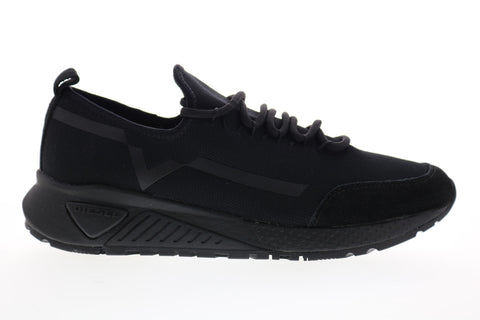 Diesel Skb S-Kby Stripe Mens Black Canvas Lace Up Lifestyle Sneakers Shoes