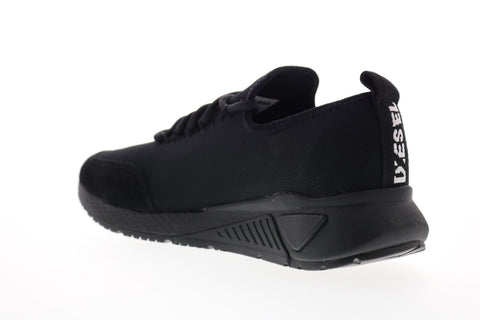 Diesel Skb S-Kby Stripe Mens Black Canvas Lace Up Lifestyle Sneakers Shoes