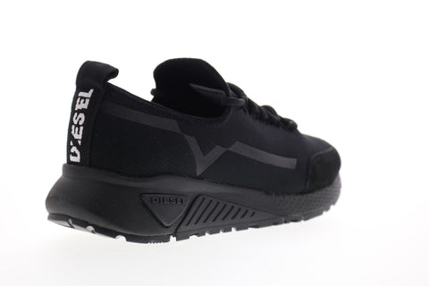 Diesel Skb S-Kby Stripe Mens Black Canvas Lace Up Lifestyle Sneakers Shoes