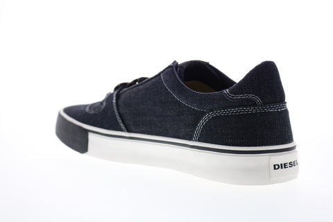 Diesel 355 Flip S-Flip Low Mens Blue Canvas Lace Up Lifestyle Sneakers Shoes